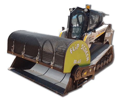 used skid steer flip screen|skid steer rock screen attachment.